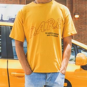 Unisex off the shoulder dare t-shirt